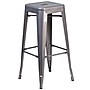 Flash Furniture Lincoln Contemporary Metal Bar Stool without Back, Clear Coated (XUDGTP000430)~#|#~sp155523187_sc7