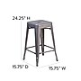 Flash Furniture Lincoln Contemporary Metal Indoor Counter Height Stool without Back, Clear Coat (XUDGTP000424)~#|#~sp155524289_sc7
