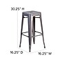 Flash Furniture Lincoln Contemporary Metal Bar Stool without Back, Clear Coated (XUDGTP000430)~#|#~sp155524298_sc7