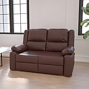 Flash Furniture Harmony Series 56"W LeatherSoft Loveseat, Brown (BT70597LSBN)