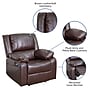Flash Furniture Harmony Series LeatherSoft Manual Recliners Brown Leather (BT705971BN)~#|#~sp155524394_sc7