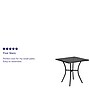 Flash Furniture Oia Commercial Grade Square Indoor-Outdoor Steel Patio Table, 28" Black (CO5BK)~#|#~sp155524422_sc7