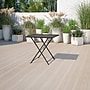 Flash Furniture Oia Commercial Grade Square Indoor-Outdoor Steel Folding Patio Table, 28" Black (CO1BK)~#|#~sp155524513_sc7
