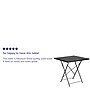Flash Furniture Oia Commercial Grade Square Indoor-Outdoor Steel Folding Patio Table, 28" Black (CO1BK)~#|#~sp155524515_sc7