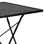 Flash Furniture Oia Commercial Grade Square Indoor-Outdoor Steel Folding Patio Table, 28" Black (CO1BK)~#|#~sp155524549_sc7
