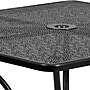 Flash Furniture Oia Indoor-Outdoor 35.5" Square Steel Patio Table Set with 4 Round Back Chairs, Black (CO35SQ03CHR4BK)~#|#~sp155524638_sc7