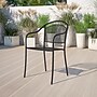 Flash Furniture Black Steel Patio Arm Chair (CO3BK)~#|#~sp155524649_sc7