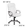 Flash Furniture Carolyn LeatherSoft Swivel Mid-Back Executive Office Chair, White (GO2236MWH)~#|#~sp155525927_sc7