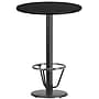 Flash Furniture 30" Round Laminate Table Top with Round Base, Black (XURD30BKTR18B3F)~#|#~sp155526105_sc7