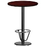 Flash Furniture 30" Round Laminate Table Top with Round Base, Mahogany (XURD30MATR18B3F)~#|#~sp155526109_sc7