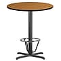 Flash Furniture 36" Round Laminate Table Top with 30" x 30" Bar-Height Table Base, Natural (XURD36NTT30B3F)~#|#~sp155526114_sc7
