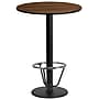 Flash Furniture 24" Round Laminate Table Top with Round Base, Walnut (XURD24WATR18B3F)~#|#~sp155526151_sc7