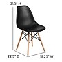 Flash Furniture Plastic/Poly Accent Chair, Black (FH130DPPBK)~#|#~sp155529218_sc7