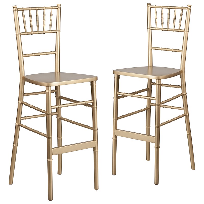 Flash Furniture Gold Wood Chiavari Barstool, 2-Pieces/Set (2XACHBARGO) image 1