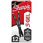Sharpie S-Gel Retractable Gel Pens, Medium Point, 0.7mm, Black Ink, Dozen (2096159)~#|#~sp155560498_sc7