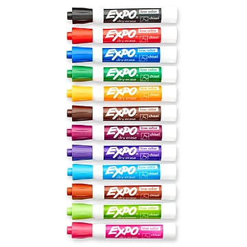Expo Dry Erase Marker, Chisel Point, Assorted, 12/Pack (80699)