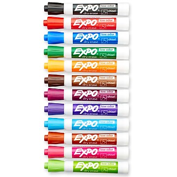 Expo Dry Erase Markers, Chisel Tip, Assorted, 16/Pack (81045)