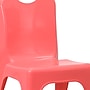 Flash Furniture Plastic School Chair with Carrying Handle and 11'' Seat Height, Red, 2-Pieces (2YUYCX011RED)~#|#~sp155708299_sc7