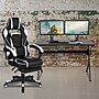 Flash Furniture 45"W Gaming Desk with White Reclining Back/Arms Gaming Chair with Footrest, Black (BLNX40D1904WH)~#|#~sp155709825_sc7