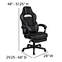 Flash Furniture 45"W Gaming Desk with Black Reclining Back/Arms Gaming Chair with Footrest, Black (BLNX40D1904BK)~#|#~sp155710041_sc7