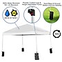 Flash Furniture 10'x10' Pop Up Event Straight Leg Canopy Tent with Sandbags and Wheeled Case, White (JJGZ1010PKGWH)~#|#~sp155711097_sc7