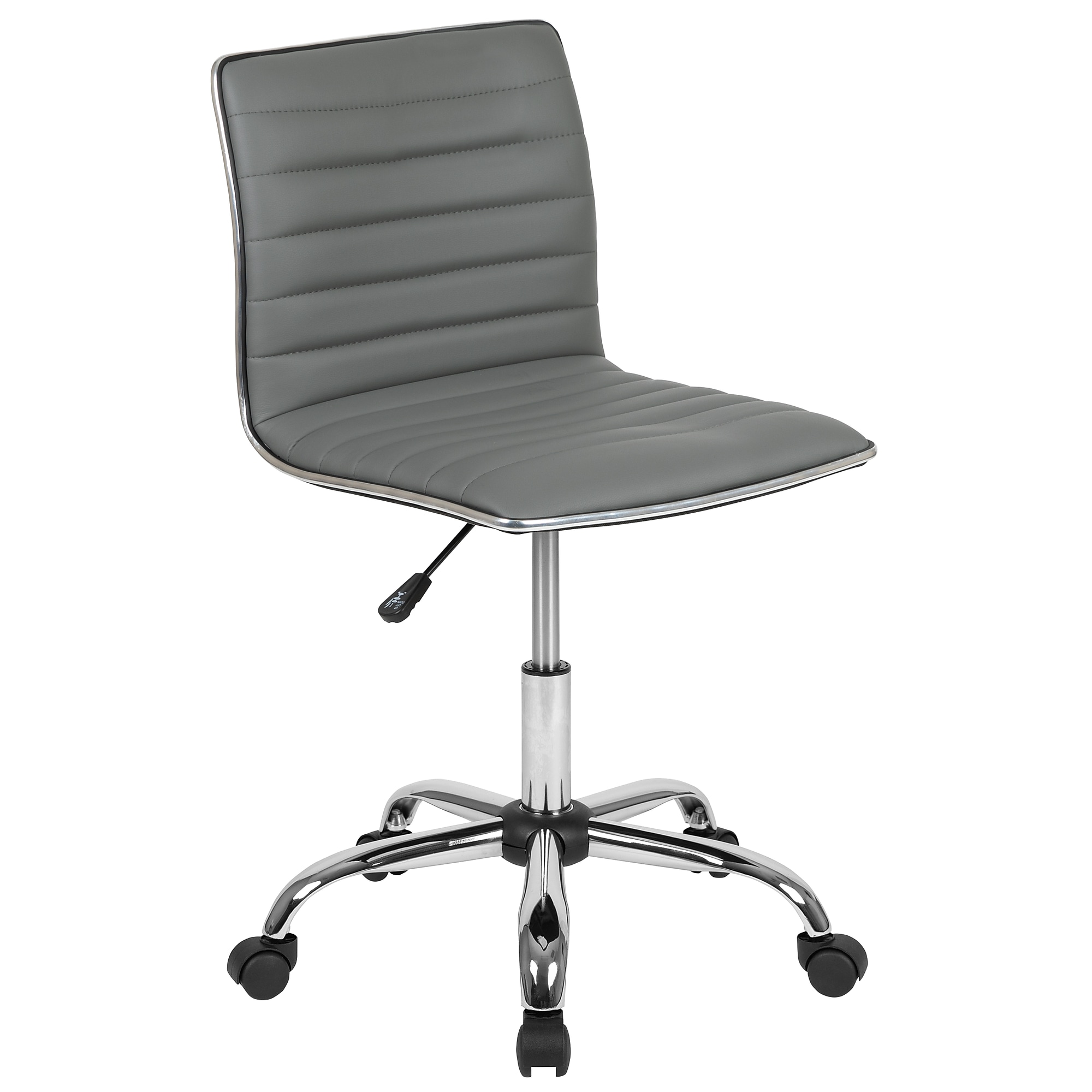 Flash Furniture Alan Armless Vinyl Swivel Task Chair, Light Gray/Chrome (DS512BLTGY) Sansujyuku sansujyuku.com