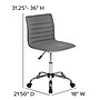 Flash Furniture Alan Armless Vinyl Swivel Task Chair, Light Gray/Chrome (DS512BLTGY)~#|#~sp155711173_sc7