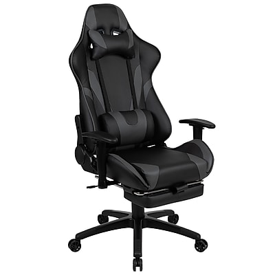 Flash Furniture X30 LeatherSoft Ergonomic Racing Gaming Chair, Gray (CH187230GY) Simolary simolary.com