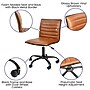 Flash Furniture Alan Armless Vinyl Swivel Task Chair, Brown/Black (DS512BBRBK)~#|#~sp155712634_sc7