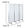 Flash Furniture Mobile Magnetic Whiteboard Partition with Lockable Casters, 72"H x 24"W (BRPTT0013M60183)~#|#~sp155714055_sc7