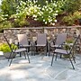 Flash Furniture Brazos Series Outdoor Stack Chair, Brown, 5-Pieces (5JJ303CB)~#|#~sp155714114_sc7