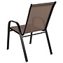 Flash Furniture Brazos Series Outdoor Stack Chair, Brown, 5-Pieces (5JJ303CB)~#|#~sp155714121_sc7