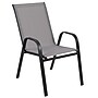 Flash Furniture Brazos Series Outdoor Stack Chair, Gray, 5-Pieces (5JJ303CG)~#|#~sp155714234_sc7