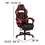 Flash Furniture 55"W Gaming Desk with Red Reclining Back/Arms Gaming Chair with Footrest, Black (BLNX40D1904LRD)~#|#~sp155715509_sc7