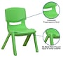 Flash Furniture Plastic School Chair with 10.5" Seat Height, Green, 2-Pieces (2YUYCX003GREEN)~#|#~sp155715521_sc7