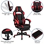 Flash Furniture 55"W Gaming Desk with Red Reclining Back/Arms Gaming Chair with Footrest, Black (BLNX40D1904LRD)~#|#~sp155715534_sc7