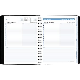 2023 AT-A-GLANCE The Action Planner 6.5" x 8.75" Daily Appointment Book, Black (70-EP03-05-23)