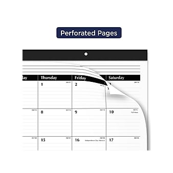 2023 AT-A-GLANCE 21.75" x 17" Monthly Desk Pad Calendar, Black/White (SK24-00-23)