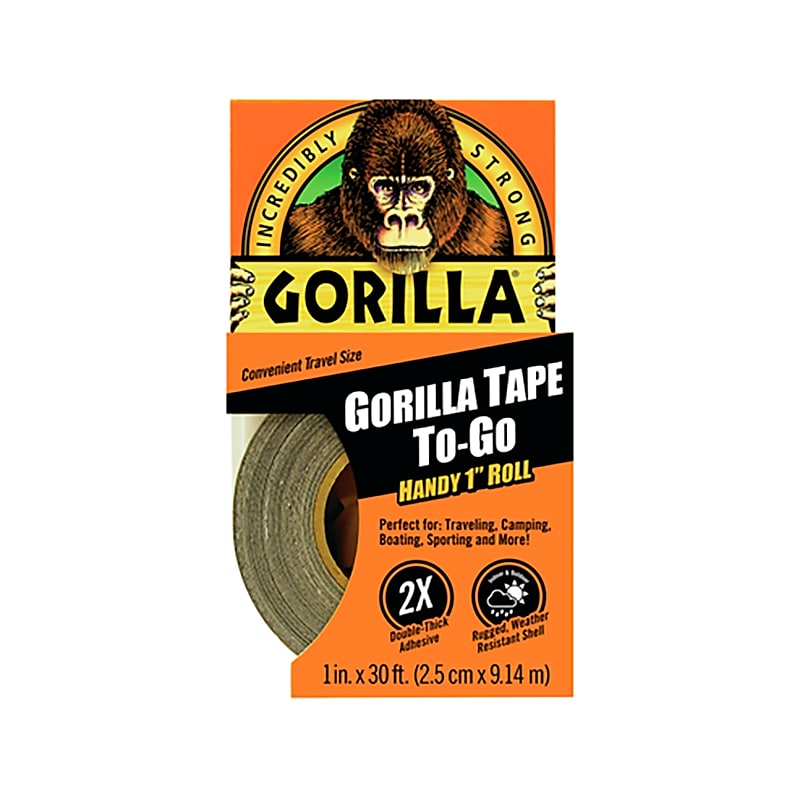Gorilla To-Go Duct Tape, 1" x 10 yds., Black (6100109) image 1