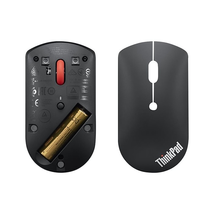 Lenovo ThinkPad Silent Wireless Ambidextrous Optical Mouse, Iron