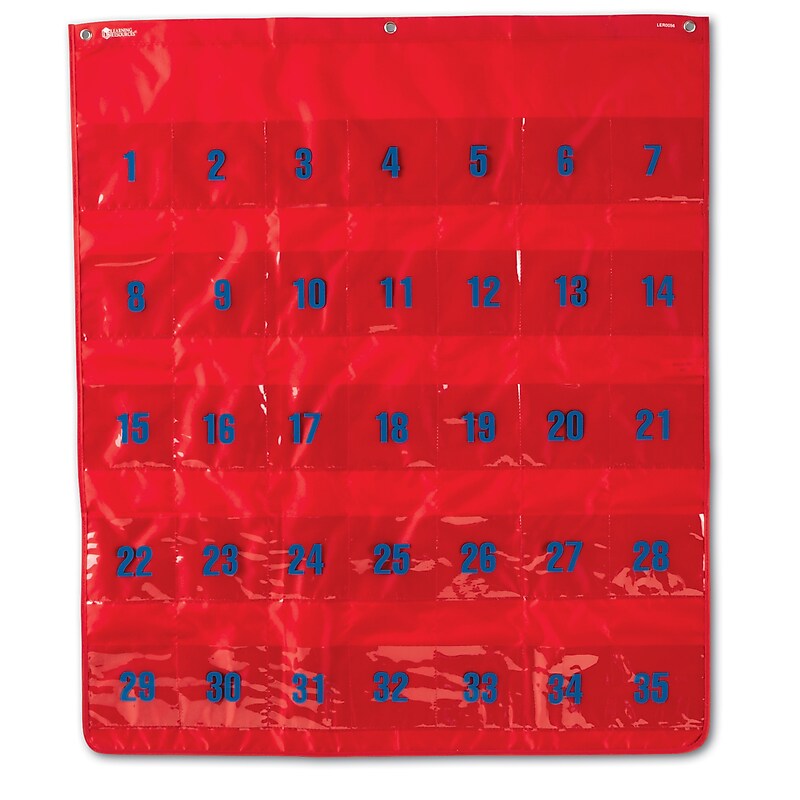 Learning Resources Multi-Use Storage Pocket Chart, 29" x 36" (LER0056) image 1
