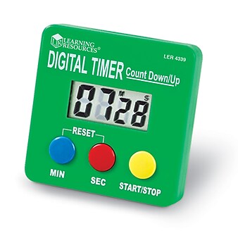 Learning Resources 100 Minutes Digital Timer, Blue/Green (LER4339)