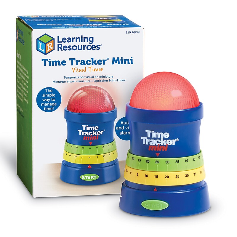 Learning Resources Time Tracker Mini 2 Hour Visual Timer, Blue (LER6909) image 1