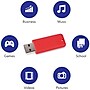 Verbatim PinStripe 32GB USB 3.0 Type-A Flash Drive, Assorted Colors, 5/Pack (70388)~#|#~sp156763580_sc7