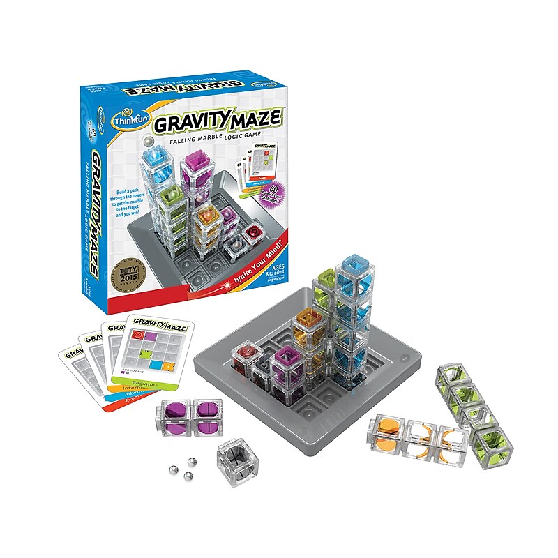 Think Fun Gravity Maze Falling Marble Logic Maze Game, 1/Pack (44001006) image 1