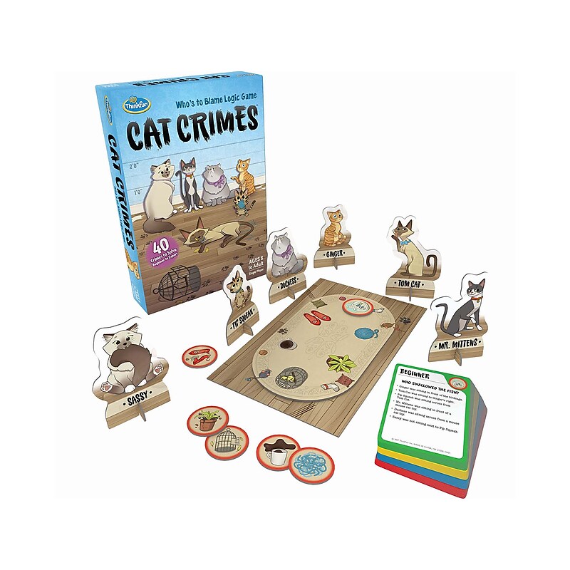 Think Fun Cat Crimes Logic Game, 1/Pack (44001550) image 1