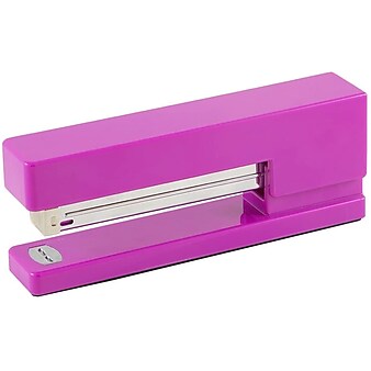 JAM PAPER Desk Trio Pack, Pink Fuchsia, Stapler, Tape Dispenser & Pen Holder, 3/Pack