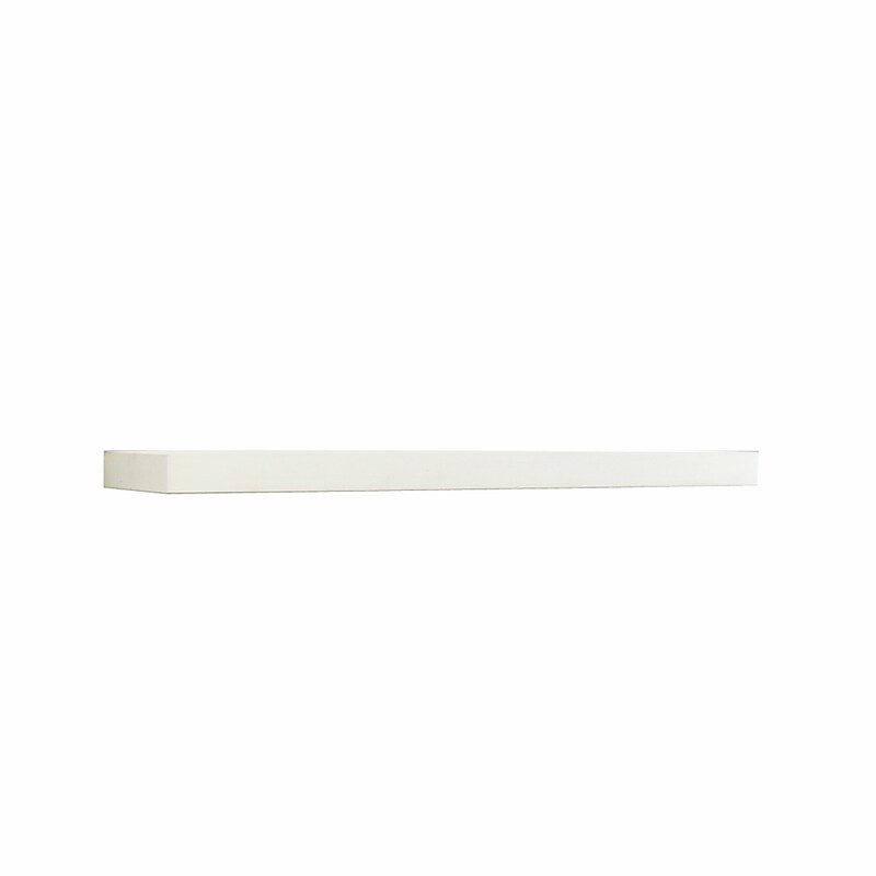 Eden Grove Square Edge Single Wall Shelf, 36"W, White (0191408) image 1