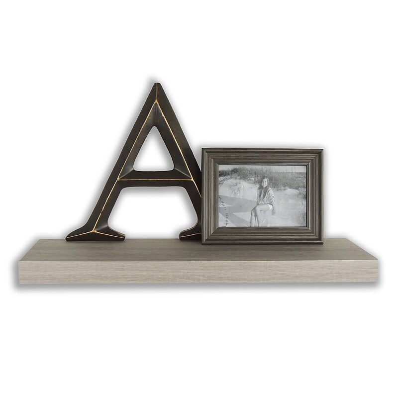 Eden Grove Floating Single Wall Shelf, 24"W, Driftwood (0191903) image 1