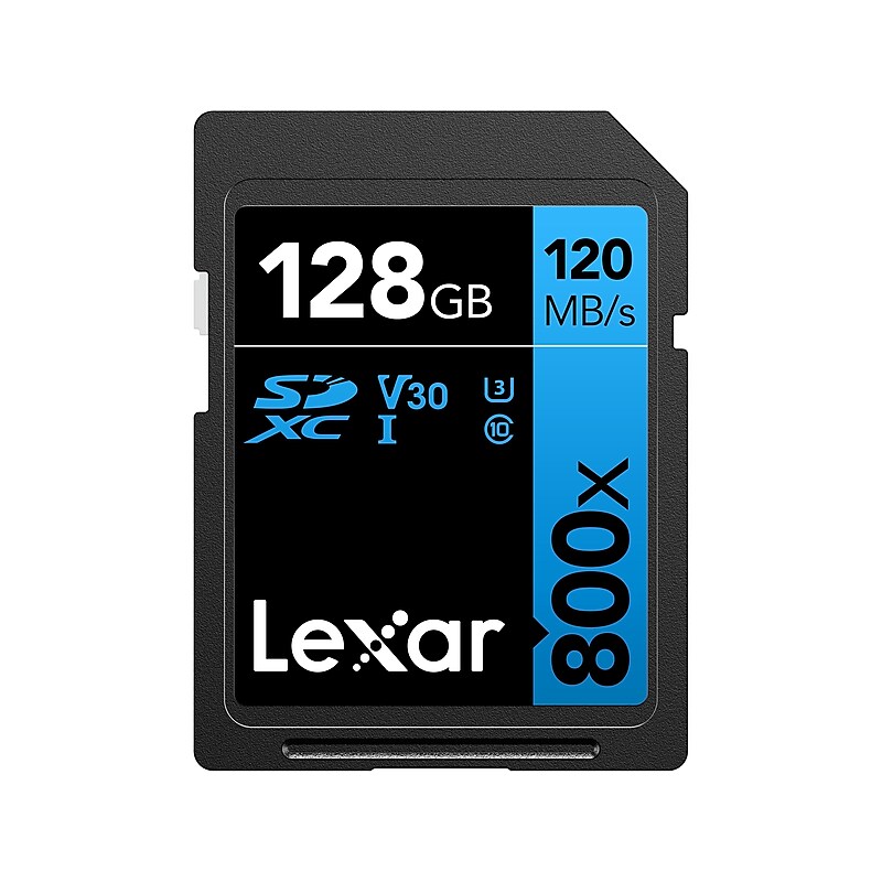 Lexar BLUE Series High-Performance 128GB SDXC Memory Card, Class 10, UHS-I, V30 (LSD80-128G-BNNU) image 1